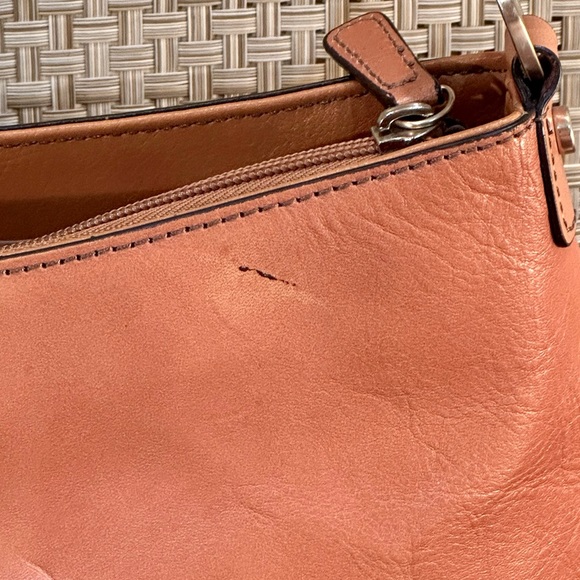 VTG 2000 Etienne Aigner Velden Core  Cognac Leather Compartment Shoulder Bag - Picture 14 of 15